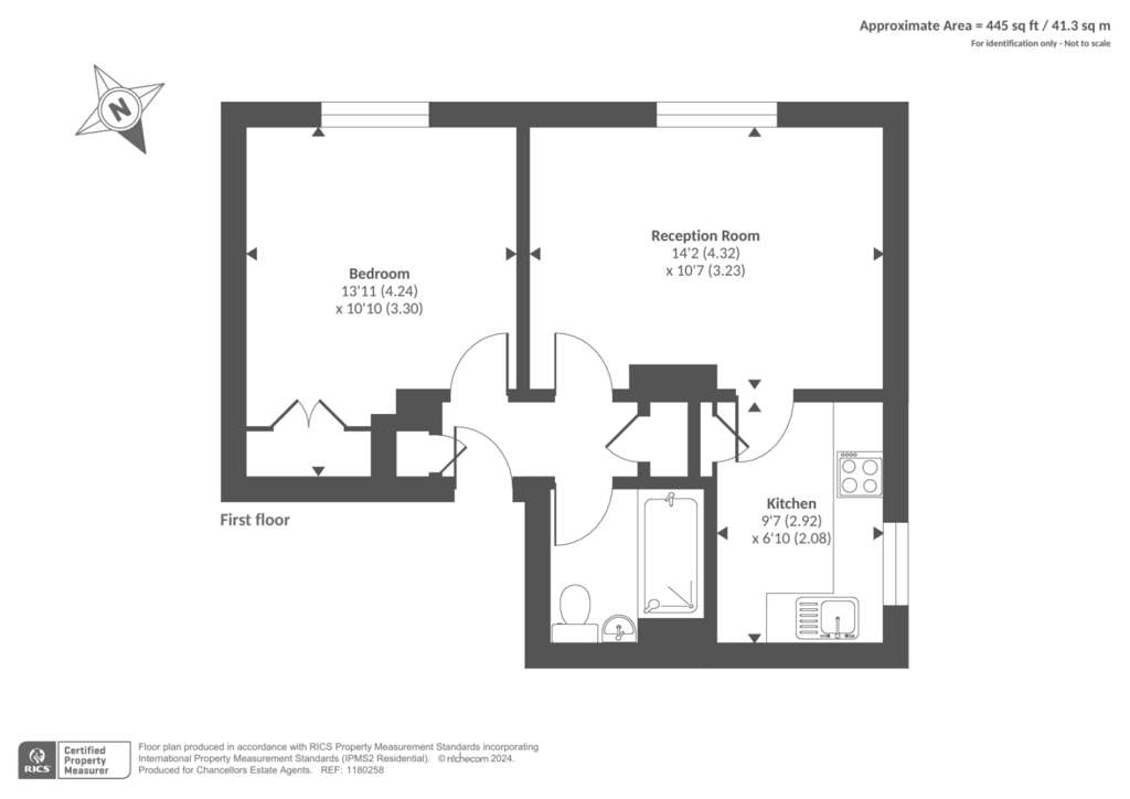 1 bedroom flat for sale - floorplan