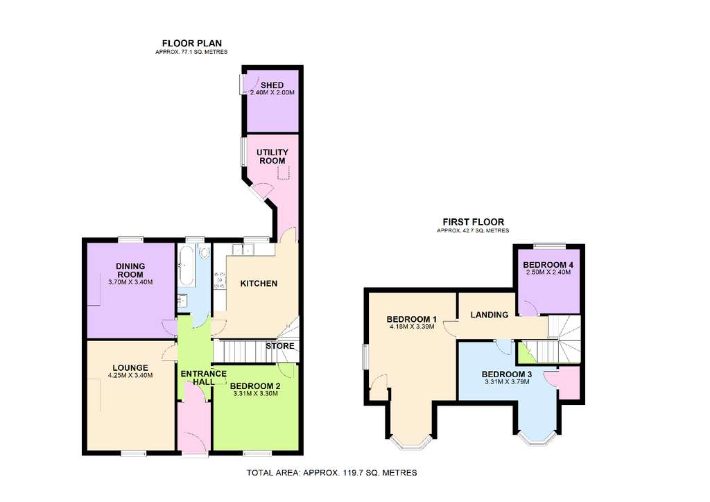 5 bedroom semi-detached house to rent - floorplan