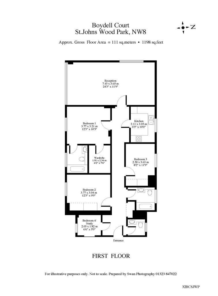 3 bedroom flat to rent - floorplan