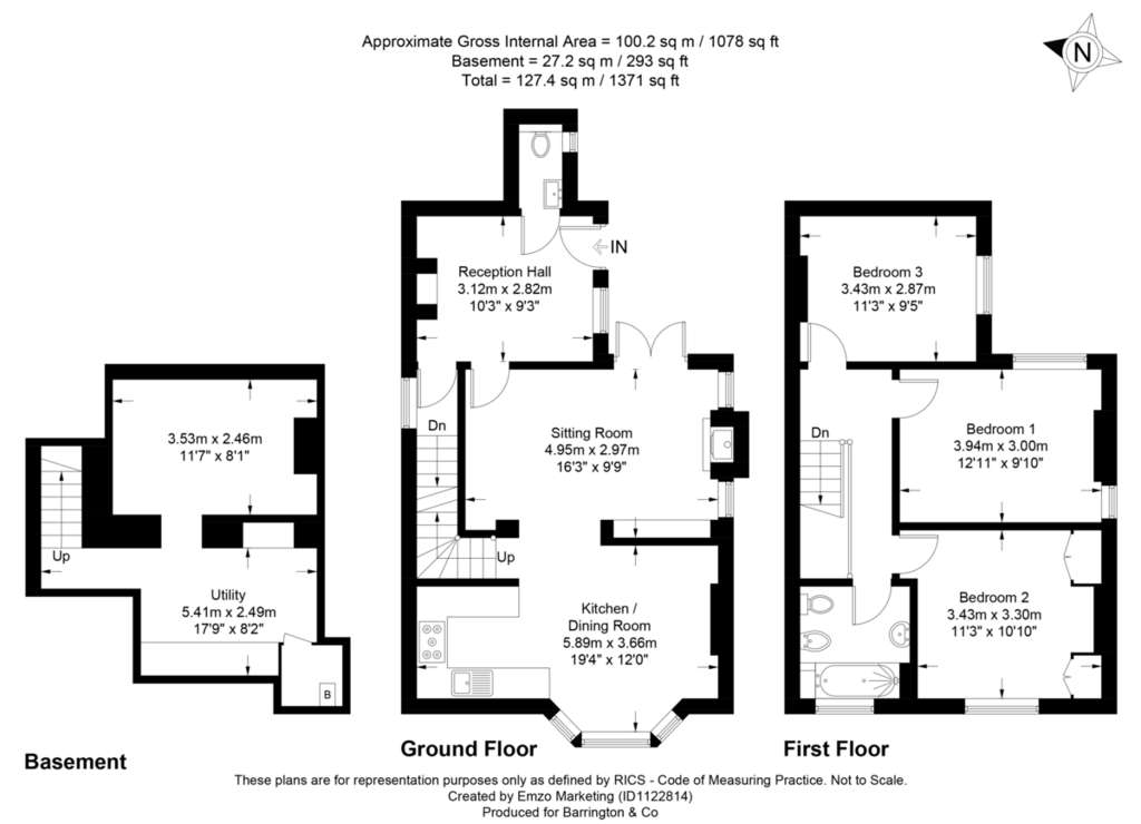 3 bedroom detached house for sale - floorplan