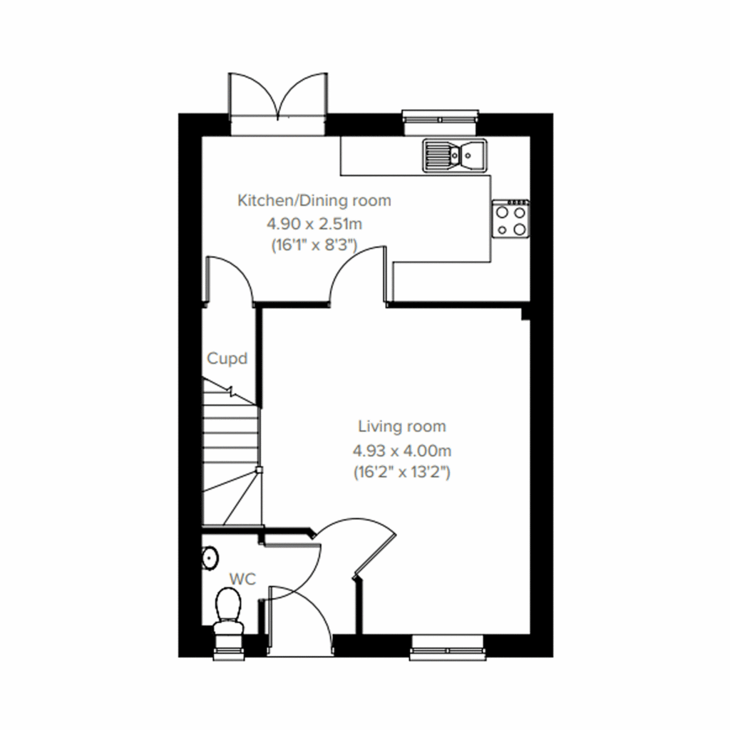 3 bedroom semi-detached house for sale - floorplan