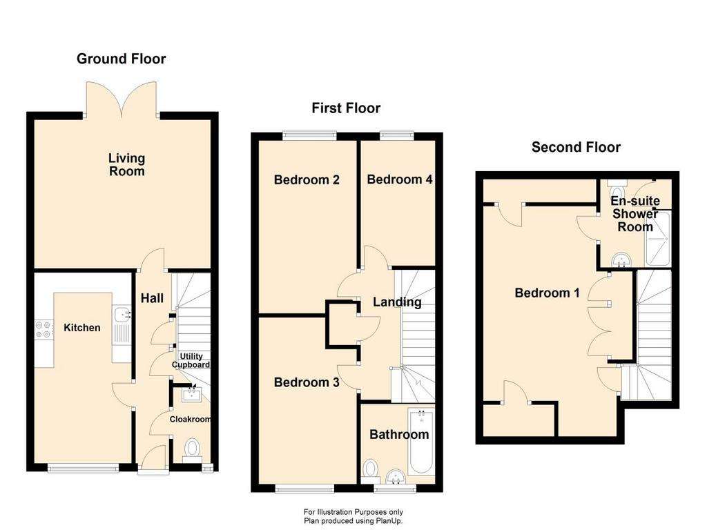 4 bedroom semi-detached house to rent - floorplan