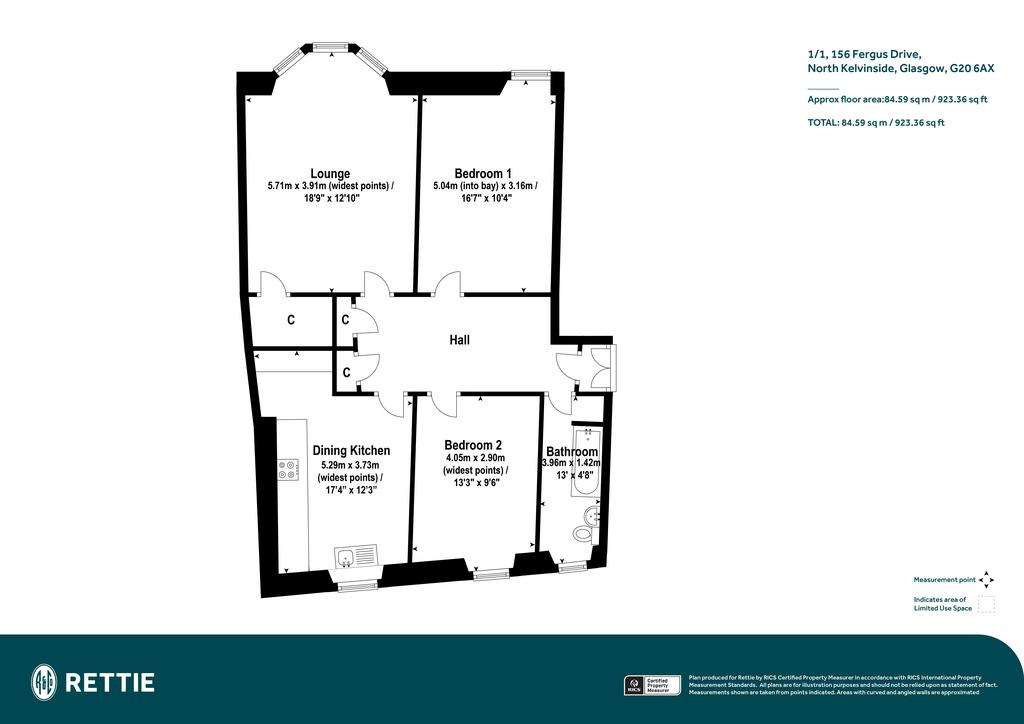 2 bedroom flat for sale - floorplan