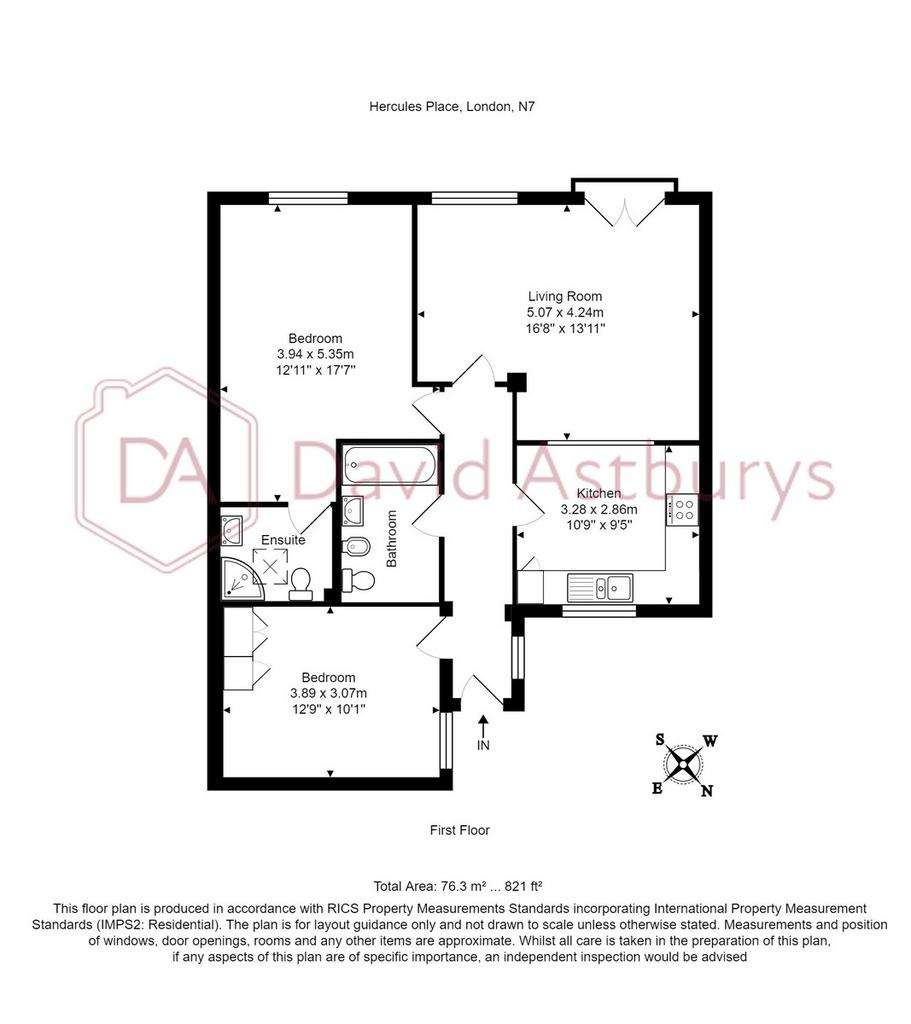 2 bedroom flat to rent - floorplan