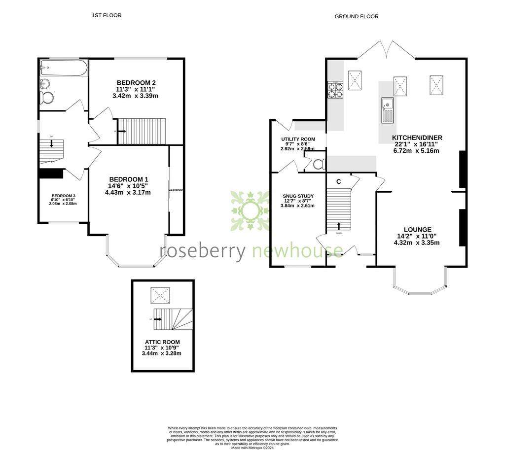 3 bedroom semi-detached house for sale - floorplan