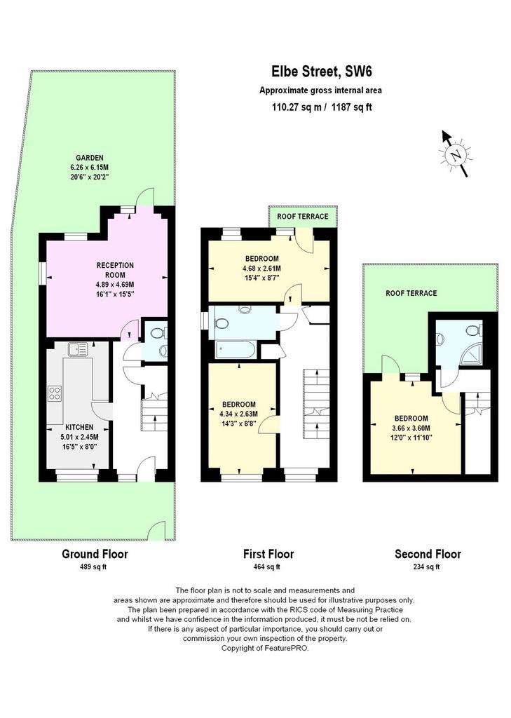 3 bedroom end of terrace house to rent - floorplan