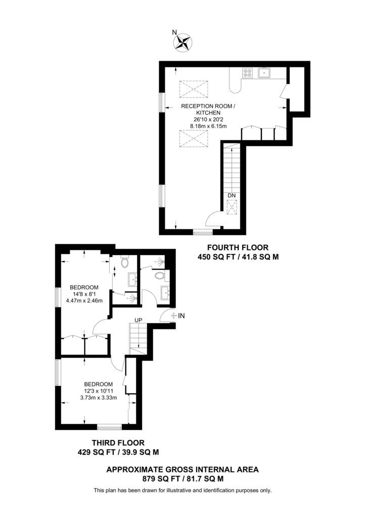 2 bedroom flat to rent - floorplan