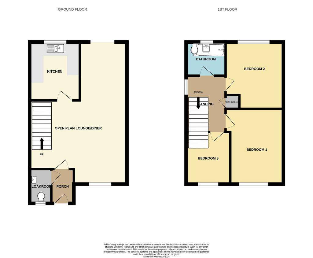 3 bedroom semi-detached house for sale - floorplan