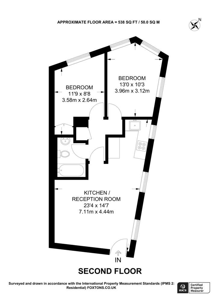 2 bedroom flat for sale - floorplan