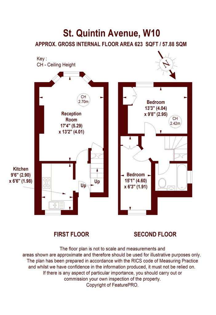 2 bedroom flat to rent - floorplan