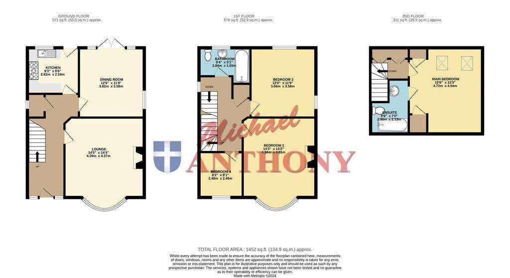 4 bedroom detached house for sale - floorplan