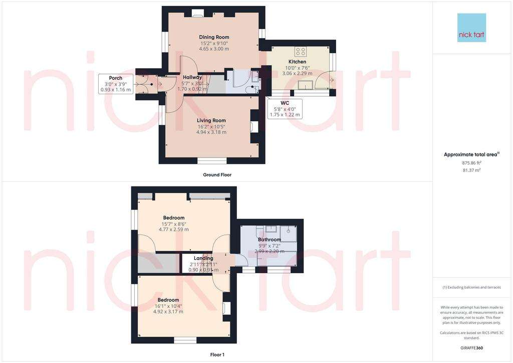 2 bedroom detached house for sale - floorplan