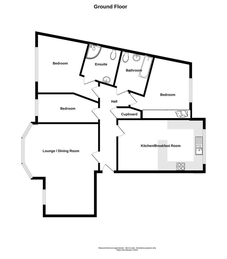 3 bedroom flat for sale - floorplan