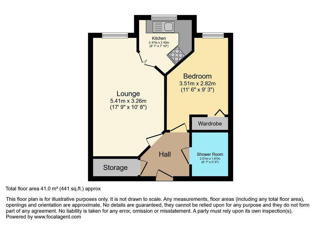 1 bedroom retirement property for sale - floorplan