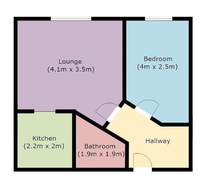 1 bedroom retirement property for sale - floorplan