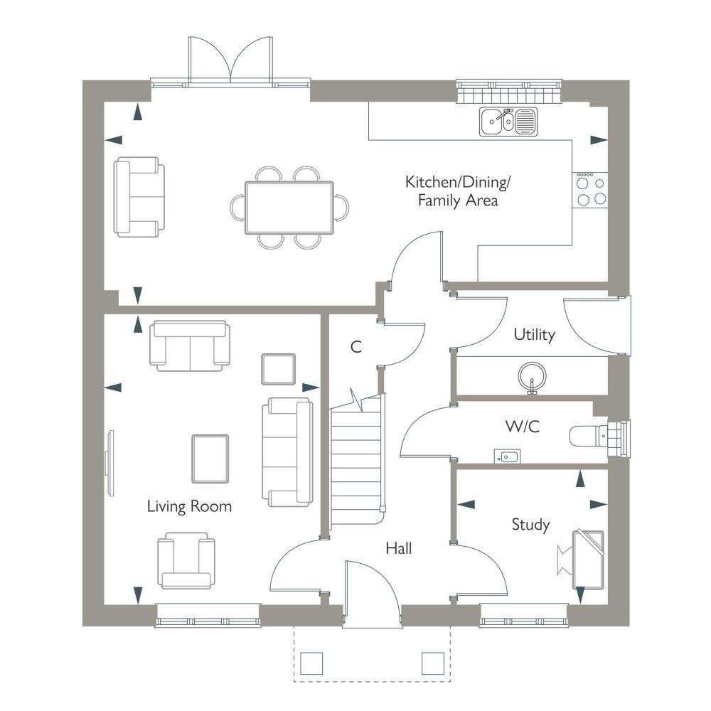 4 bedroom detached house for sale - floorplan