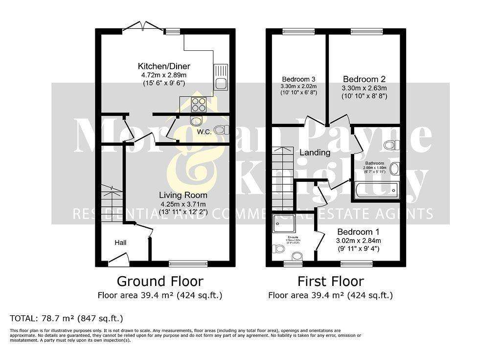 3 bedroom semi-detached house for sale - floorplan