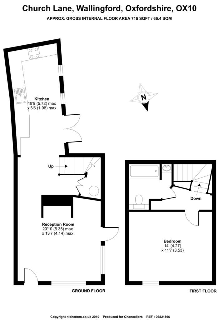 1 bedroom cottage to rent - floorplan