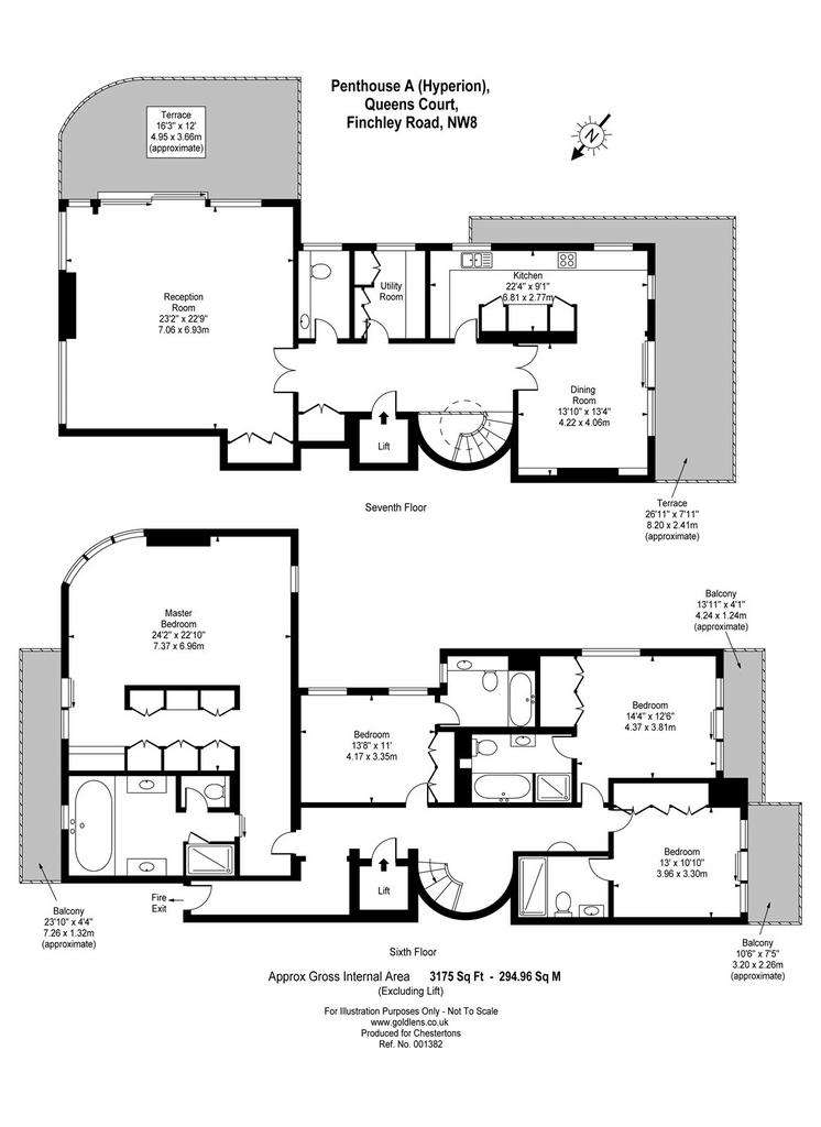 4 bedroom flat to rent - floorplan