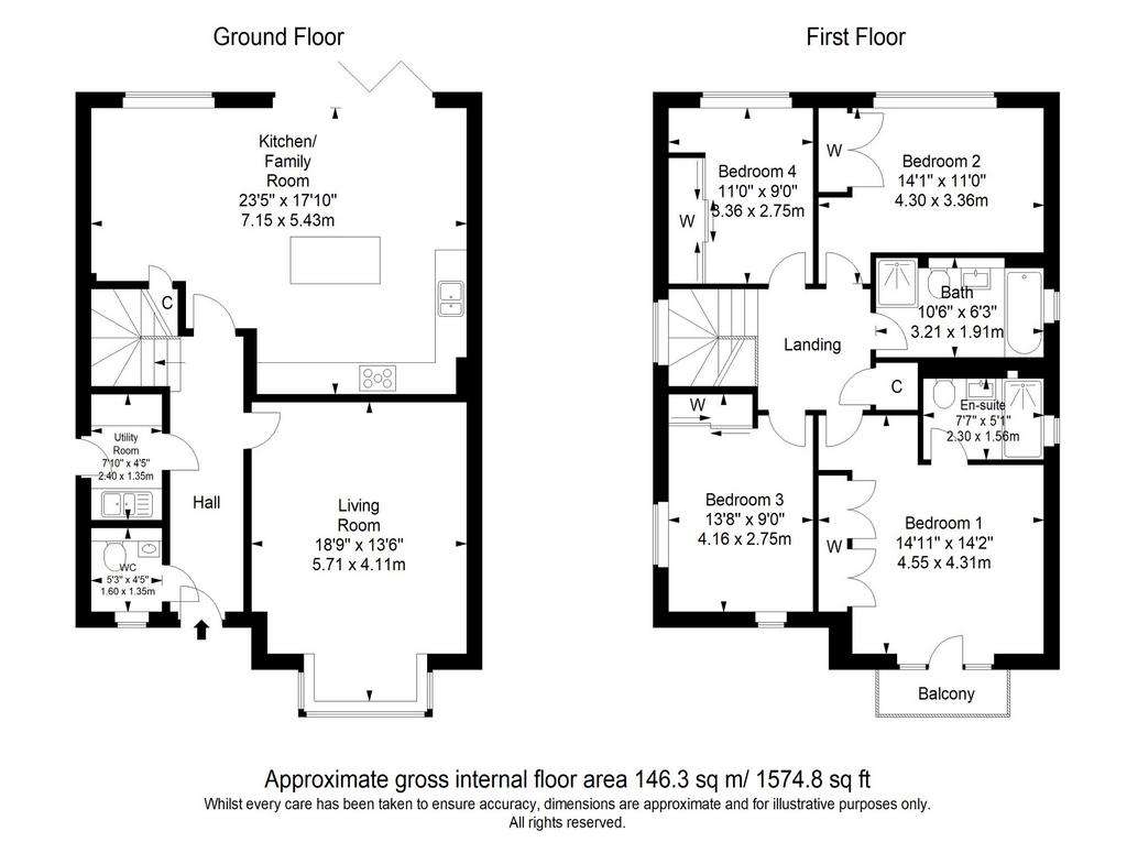 4 bedroom detached house for sale - floorplan