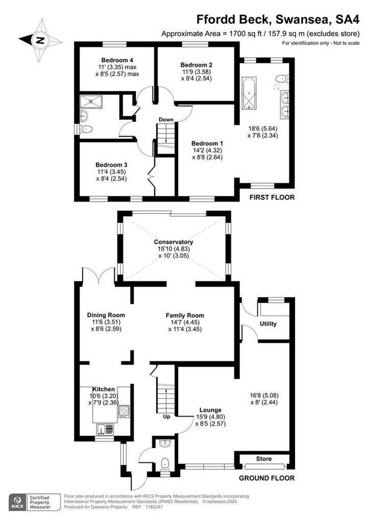 4 bedroom detached house for sale - floorplan