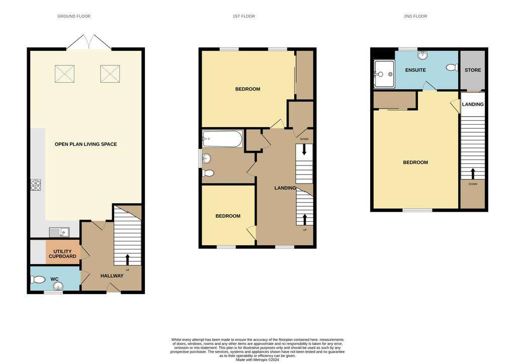 3 bedroom semi-detached house for sale - floorplan