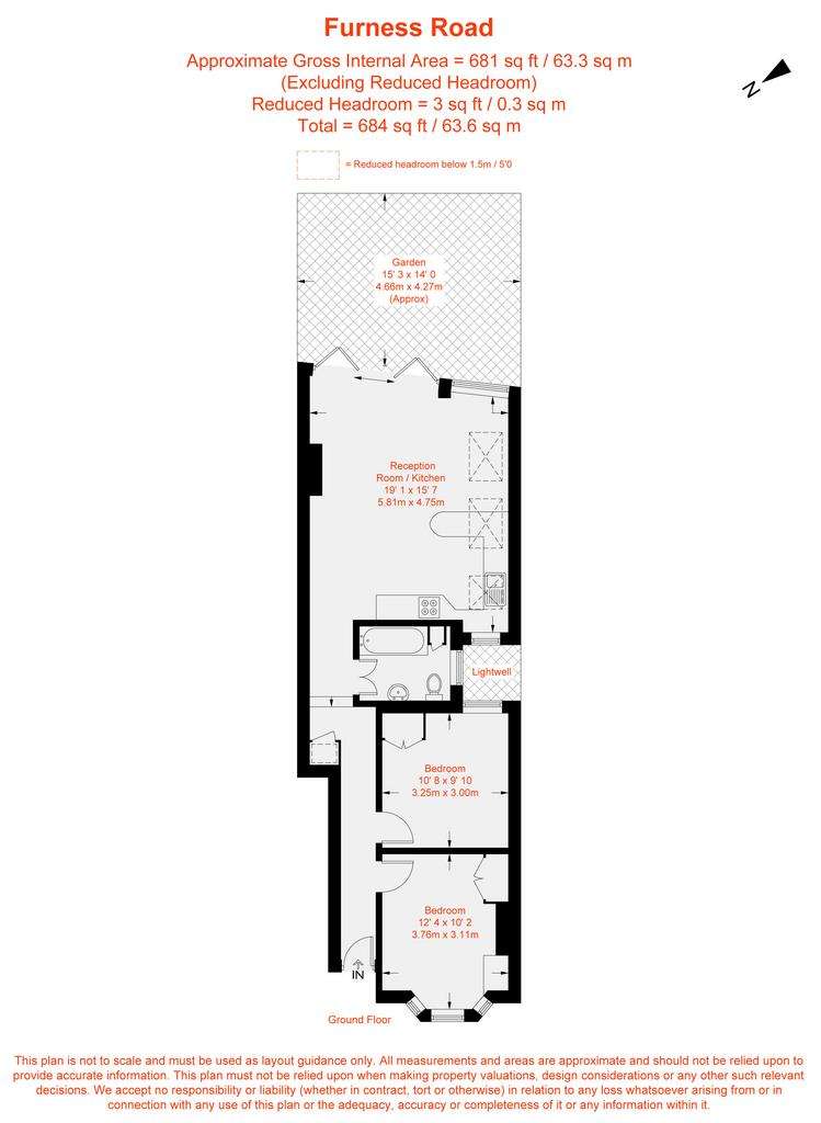 2 bedroom flat to rent - floorplan