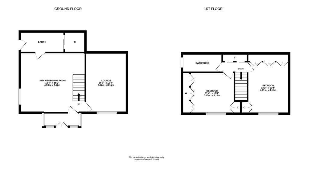 2 bedroom end of terrace house for sale - floorplan