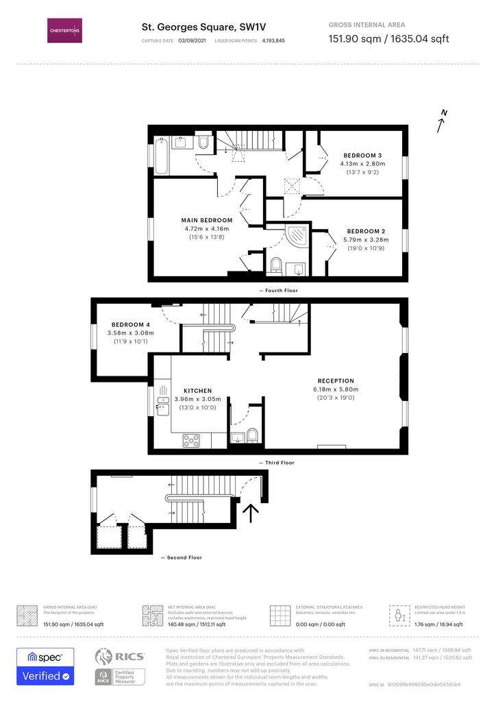 4 bedroom flat to rent - floorplan