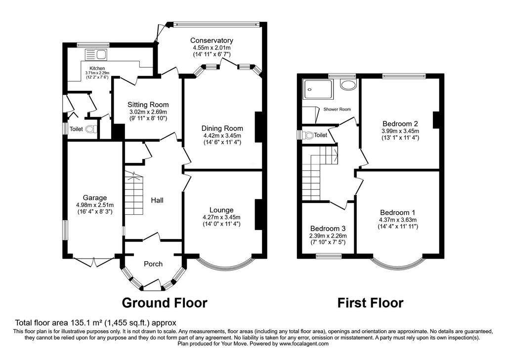 3 bedroom semi-detached house to rent - floorplan