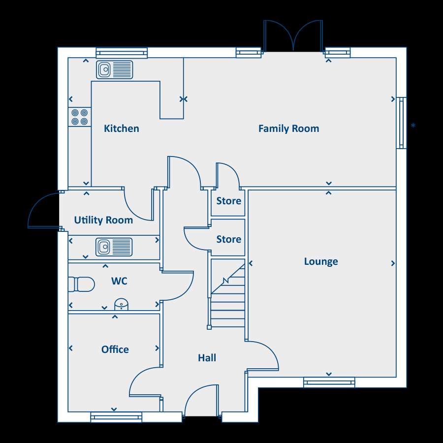 4 bedroom detached house for sale - floorplan