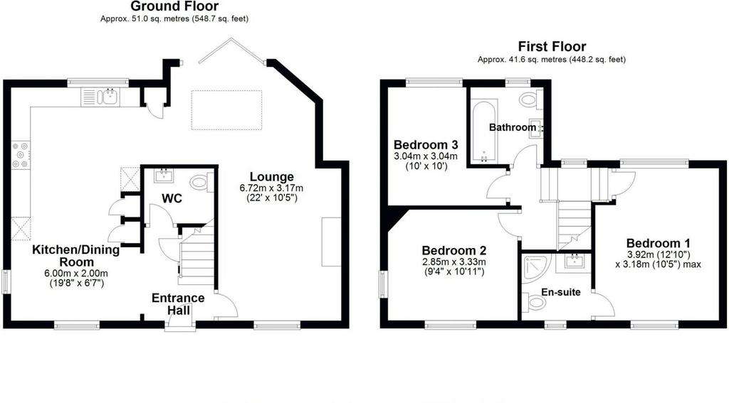 3 bedroom detached house to rent - floorplan