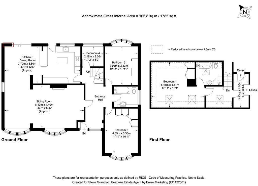 4 bedroom detached bungalow for sale - floorplan