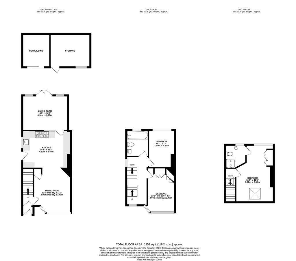 3 bedroom semi-detached house for sale - floorplan