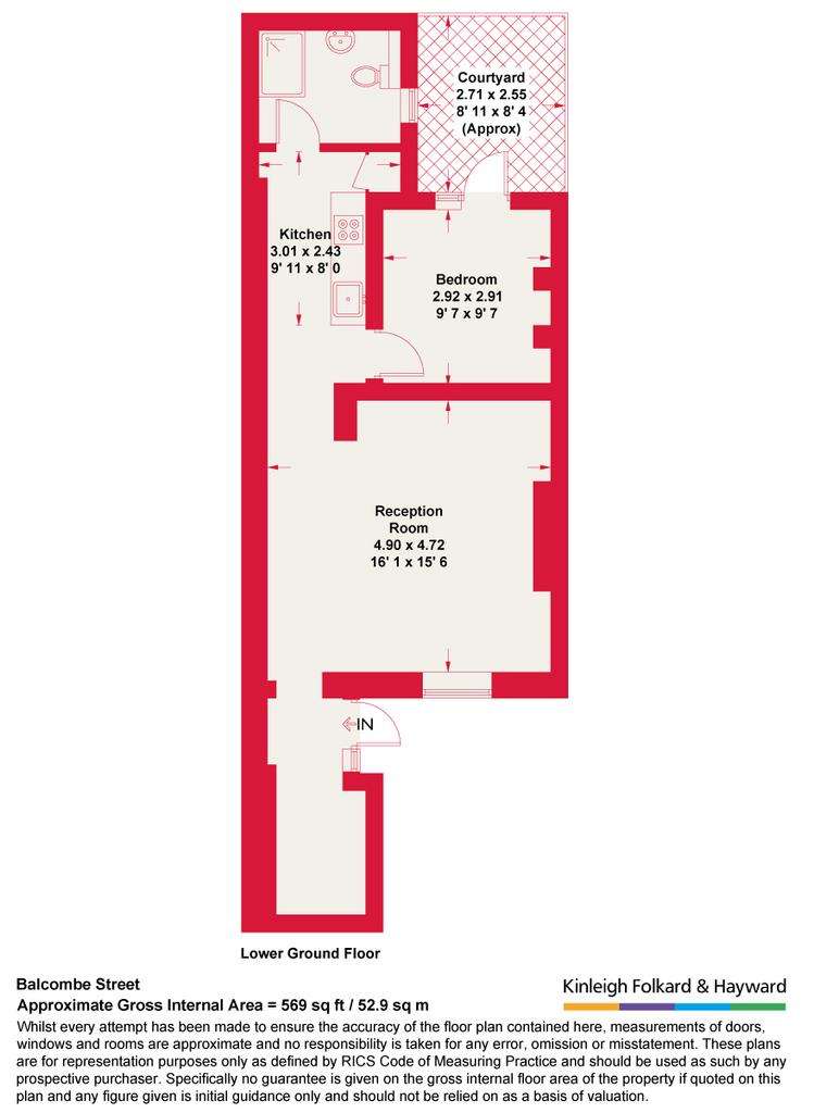 1 bedroom flat for sale - floorplan