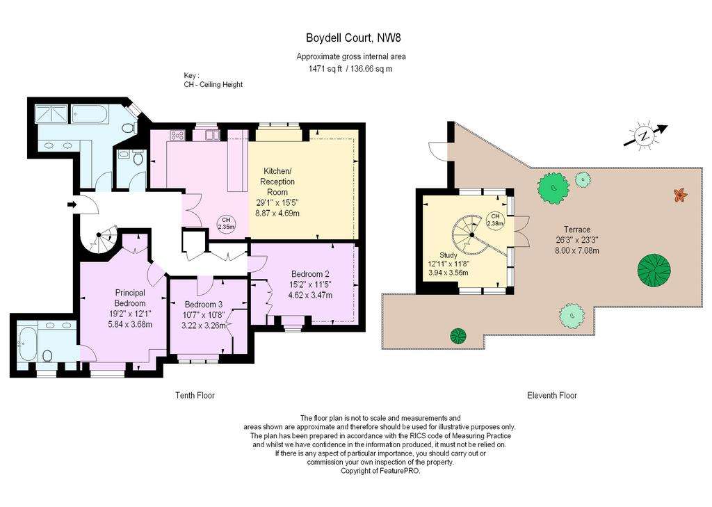 3 bedroom flat to rent - floorplan