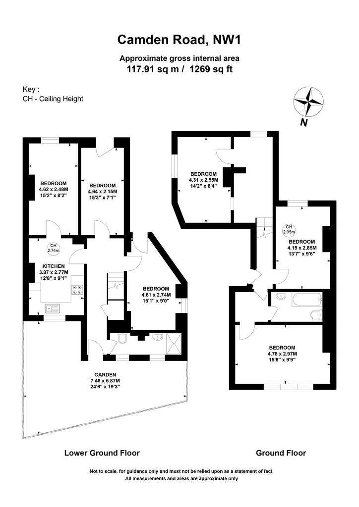 5 bedroom flat to rent - floorplan