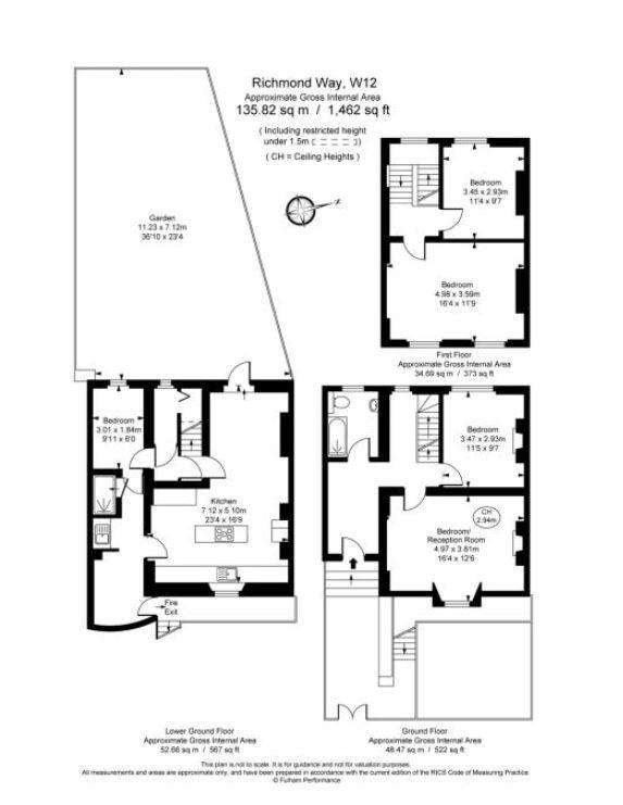 5 bedroom terraced house to rent - floorplan