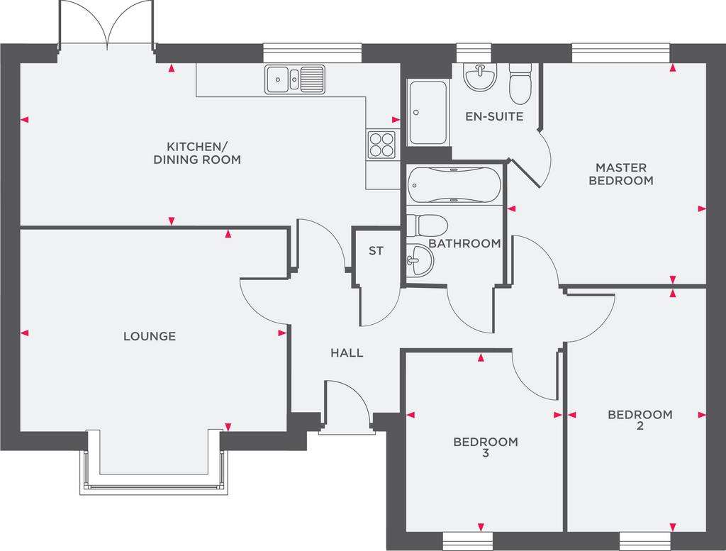 3 bedroom detached house for sale - floorplan