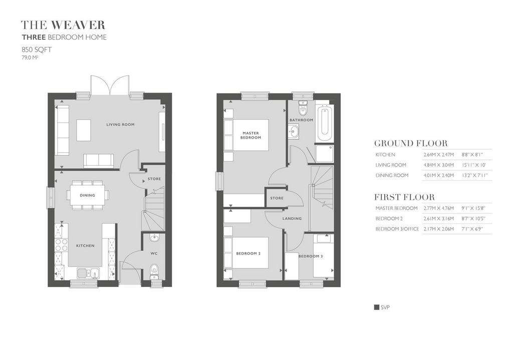 3 bedroom semi-detached house to rent - floorplan