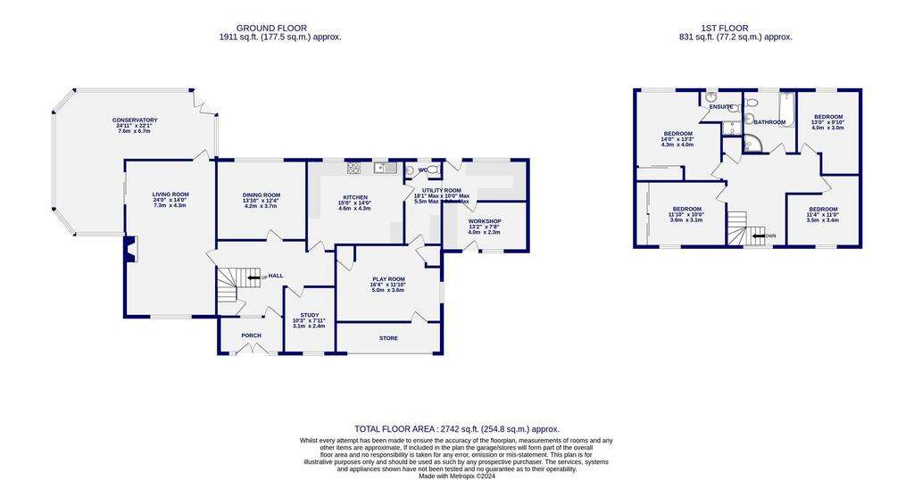 4 bedroom detached house to rent - floorplan