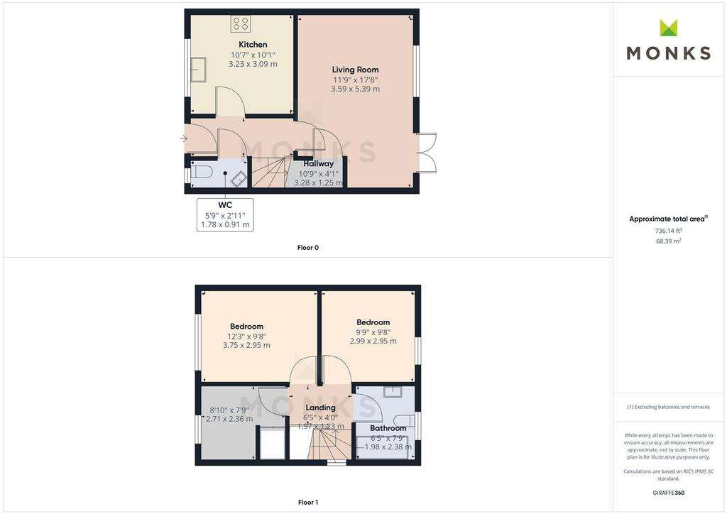 3 bedroom semi-detached house for sale - floorplan