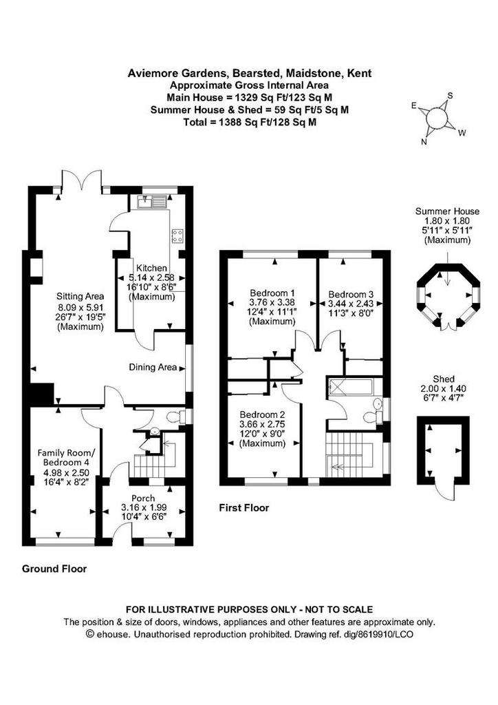 3 bedroom semi-detached house for sale - floorplan