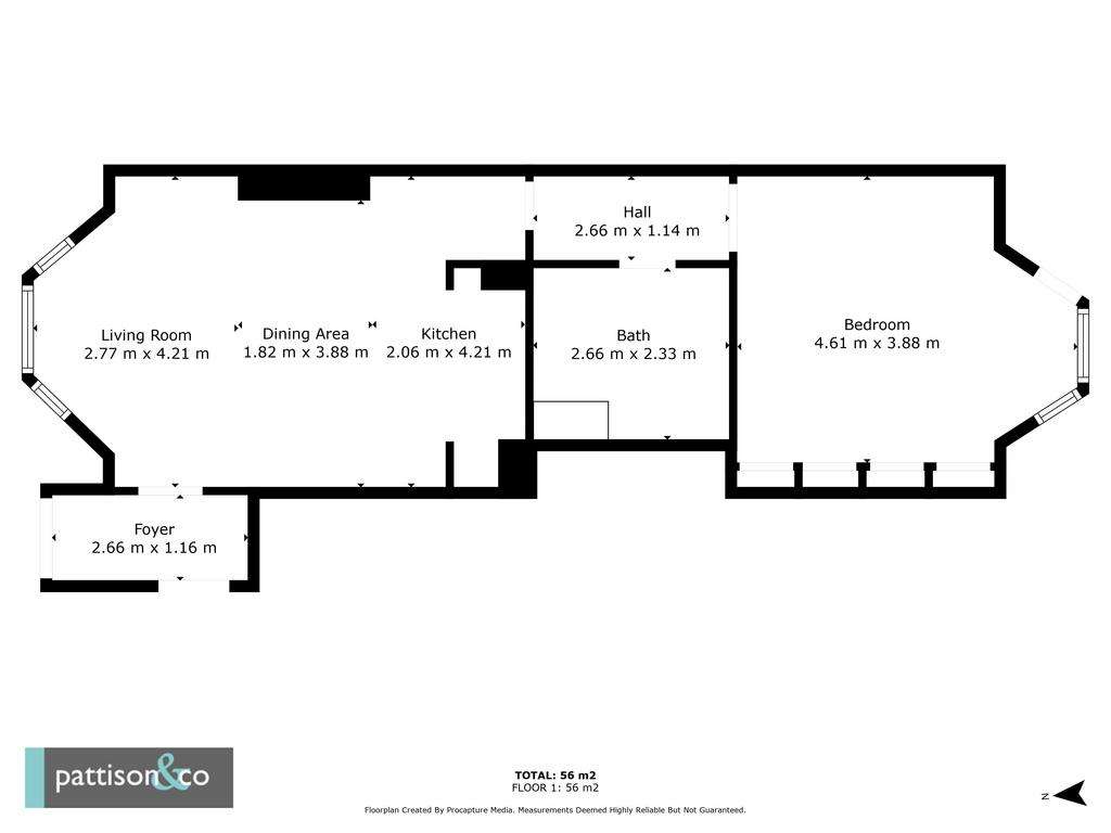 1 bedroom flat for sale - floorplan