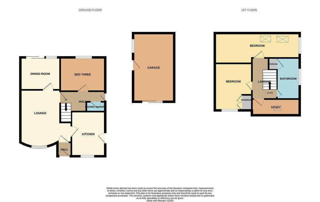 3 bedroom semi-detached bungalow for sale - floorplan