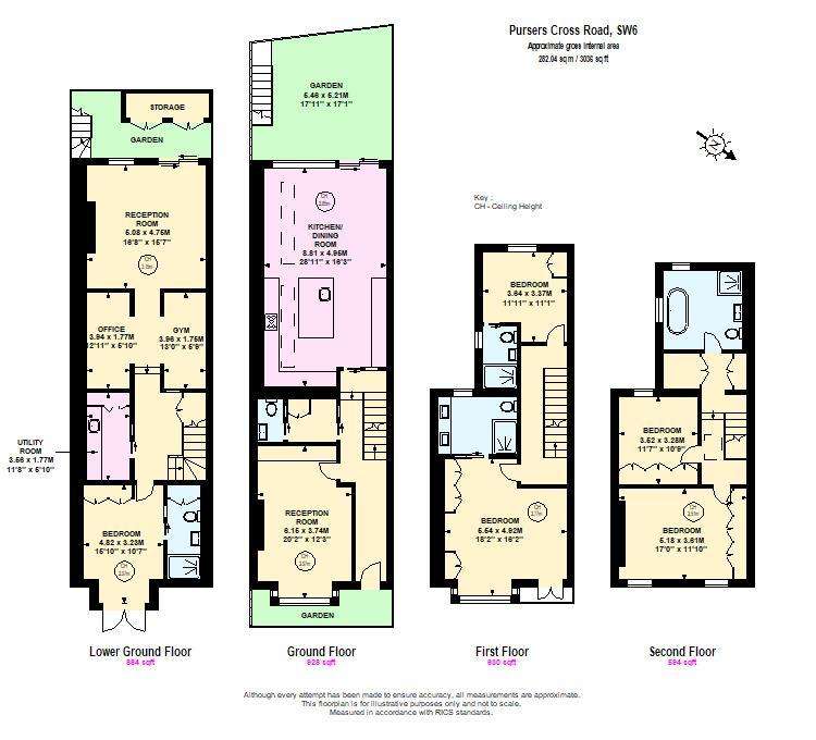 5 bedroom terraced house to rent - floorplan