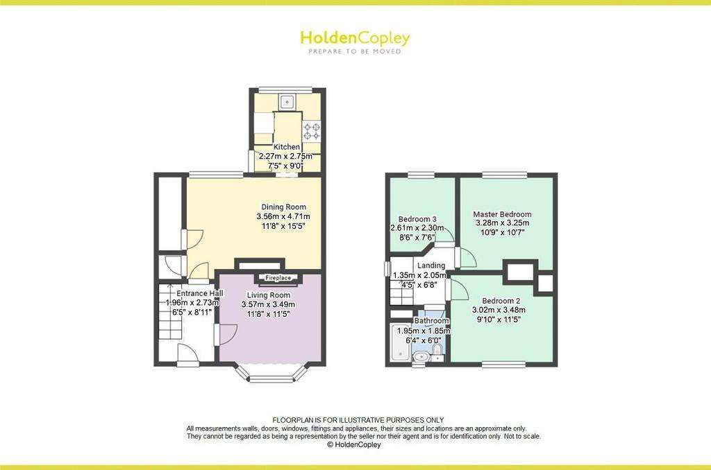 3 bedroom semi-detached house for sale - floorplan