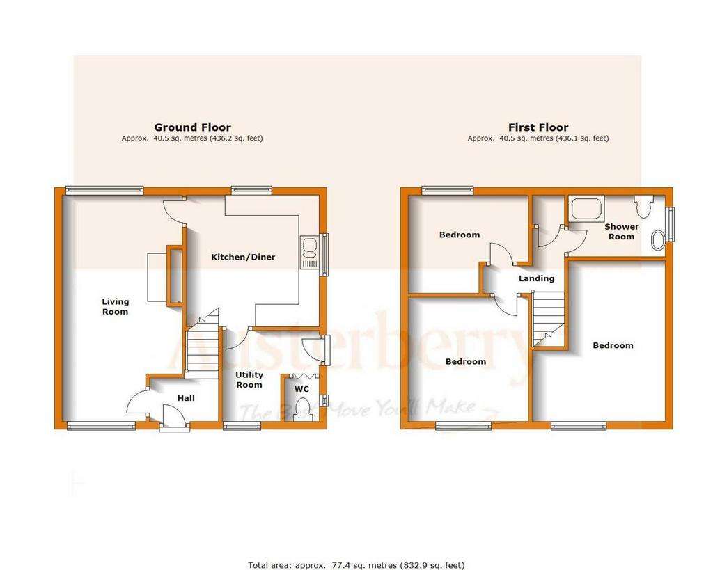 3 bedroom semi-detached house to rent - floorplan