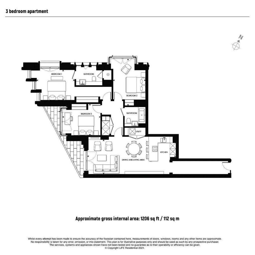 2 bedroom flat to rent - floorplan