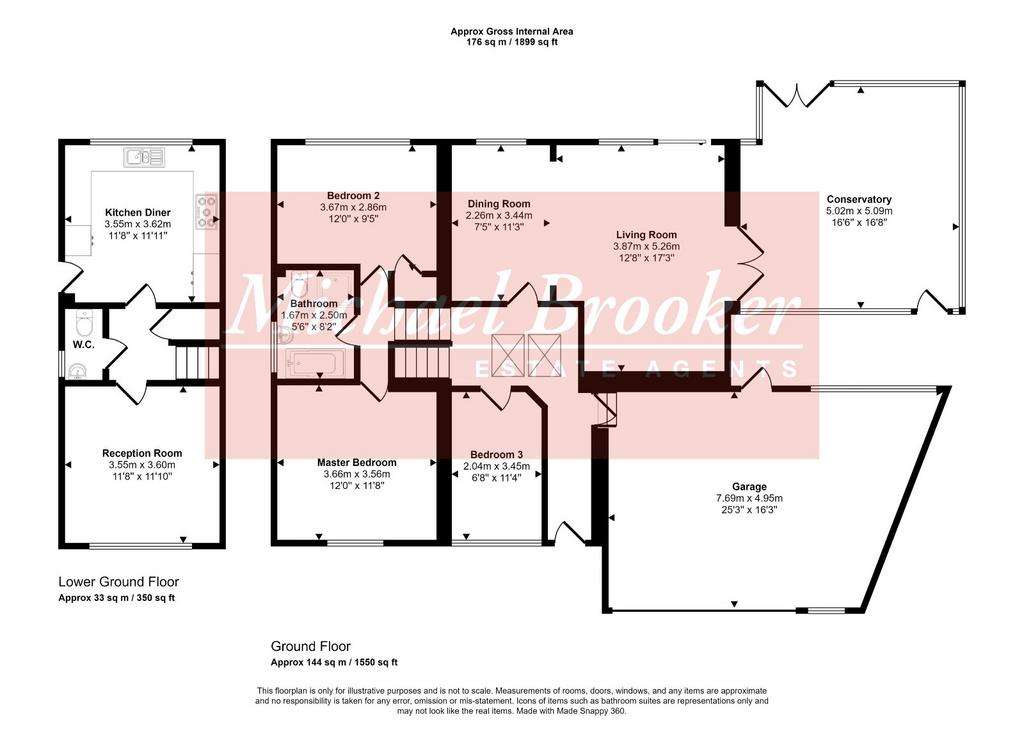 3 bedroom detached house to rent - floorplan